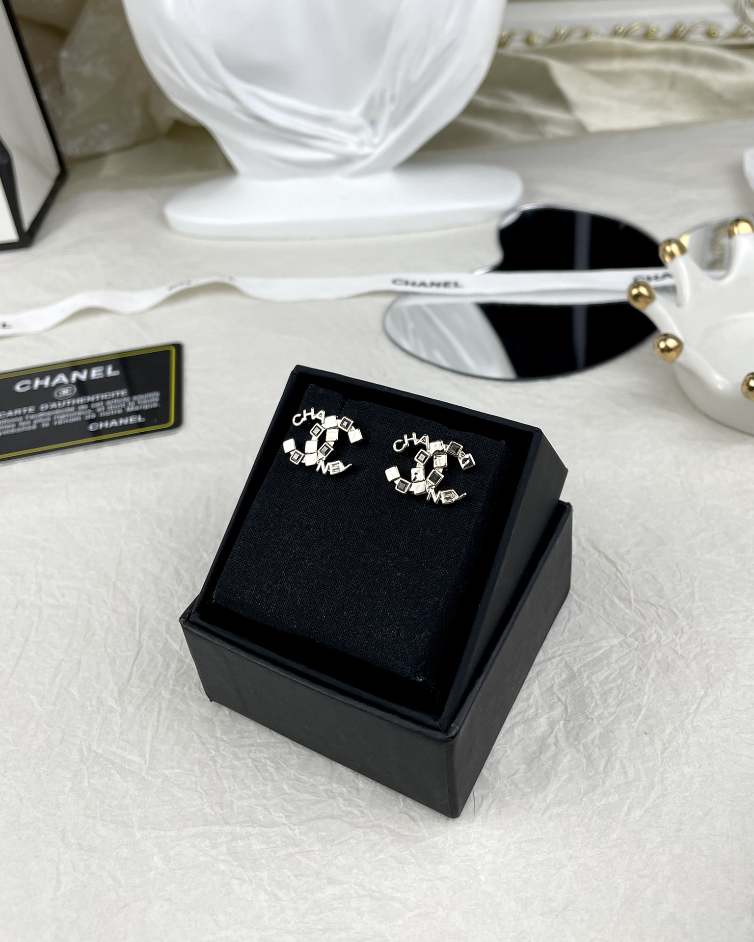 Chanel Letter Brooch Earrings - Best Replica Jewelry™