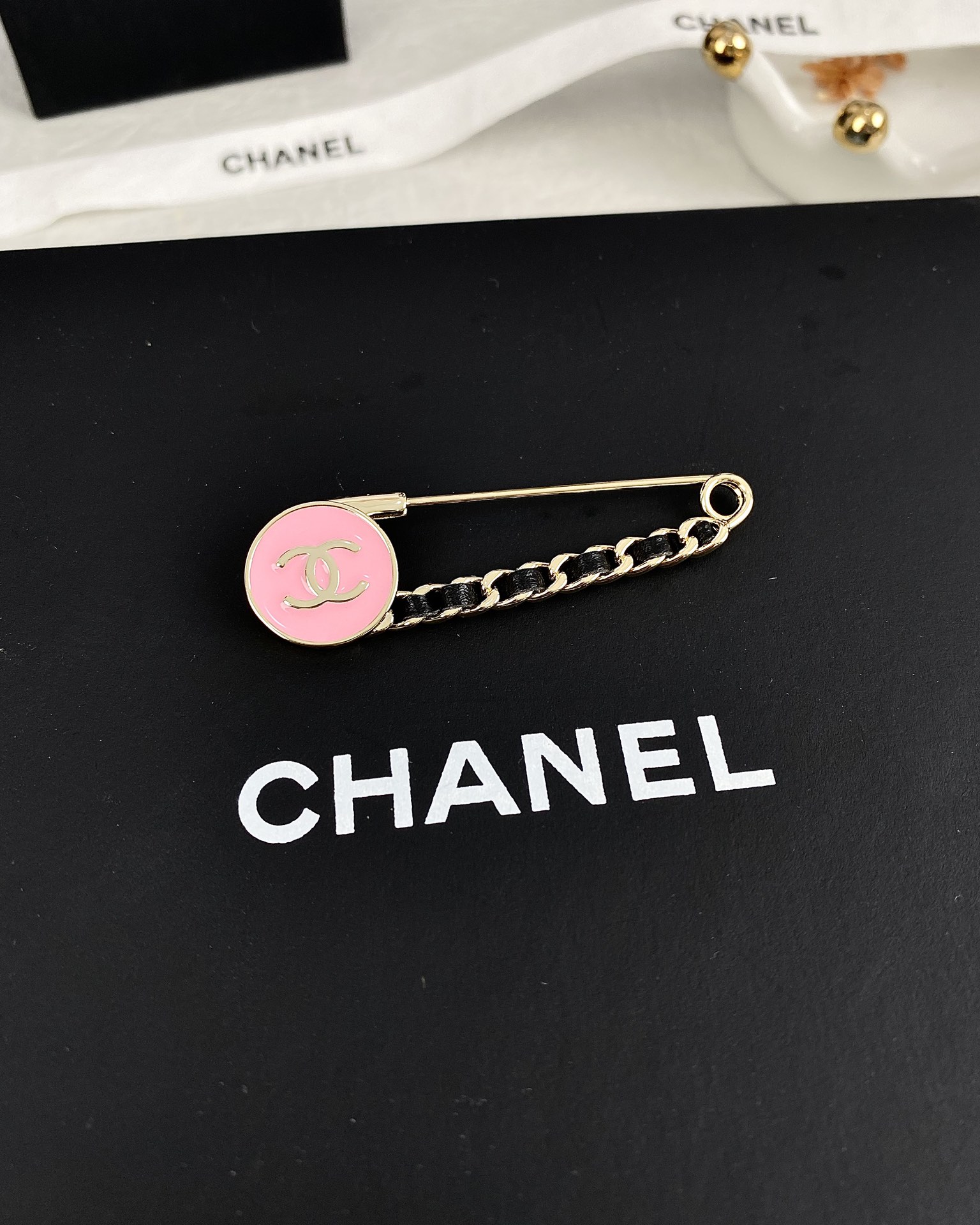 Chanel Pink Enamel Pin Brooch - Best Replica Jewelry™