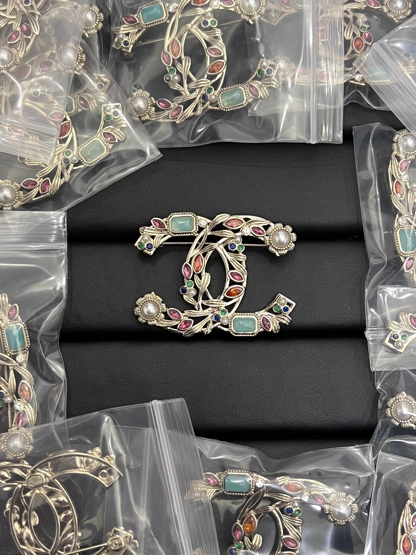 Chanel Colorful Gem Brooch - Best Replica Jewelry™