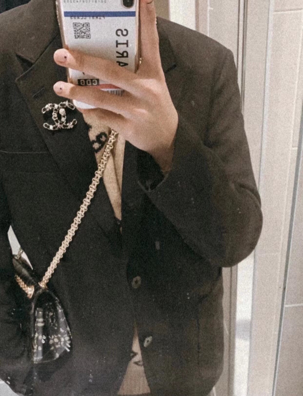 Chanel Star Leather Wrap Gold CC Brooch - Best Replica Jewelry™