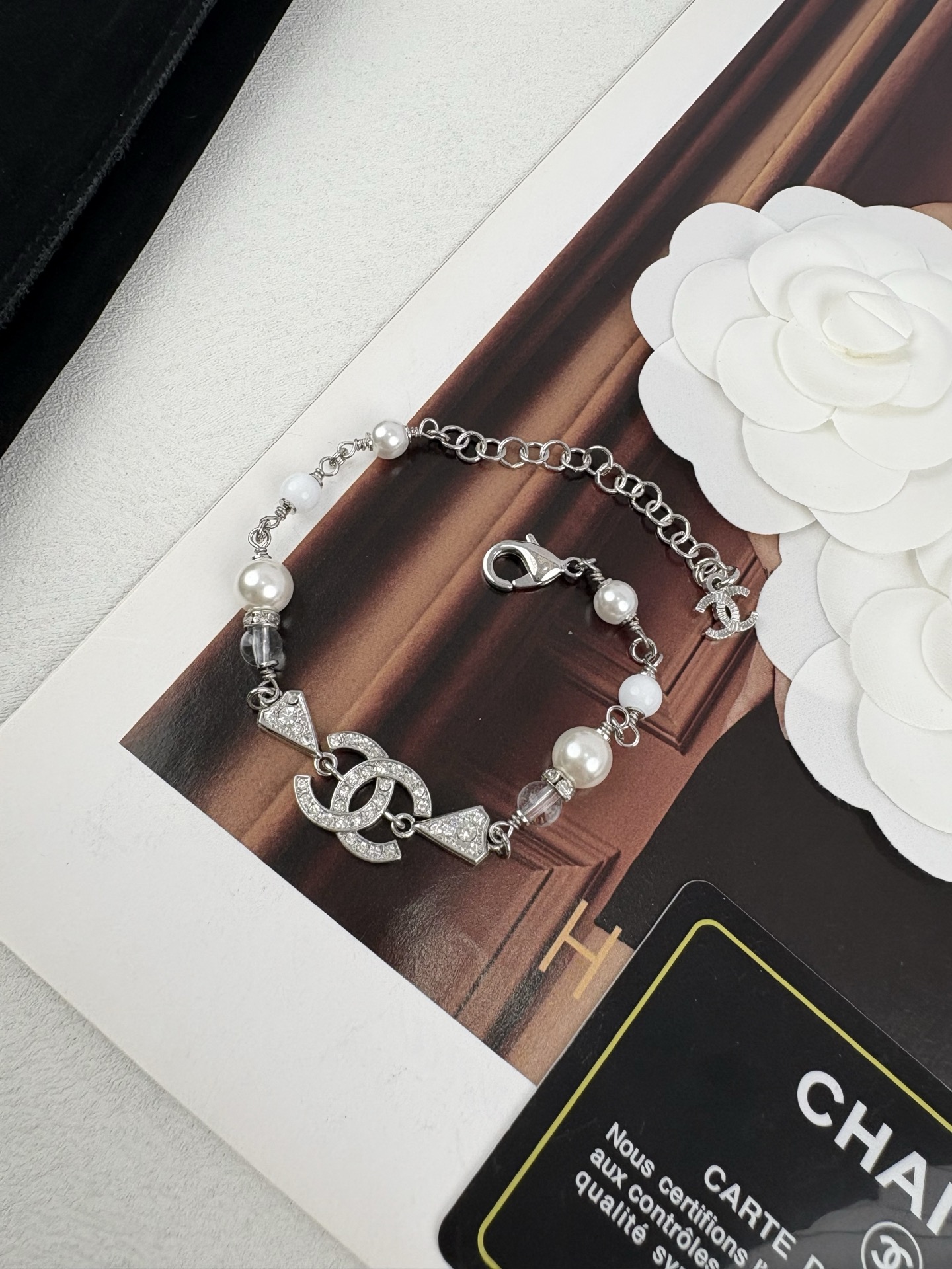 Chanel Diamond Paved Triangle Bracelet - Best Replica Jewelry™