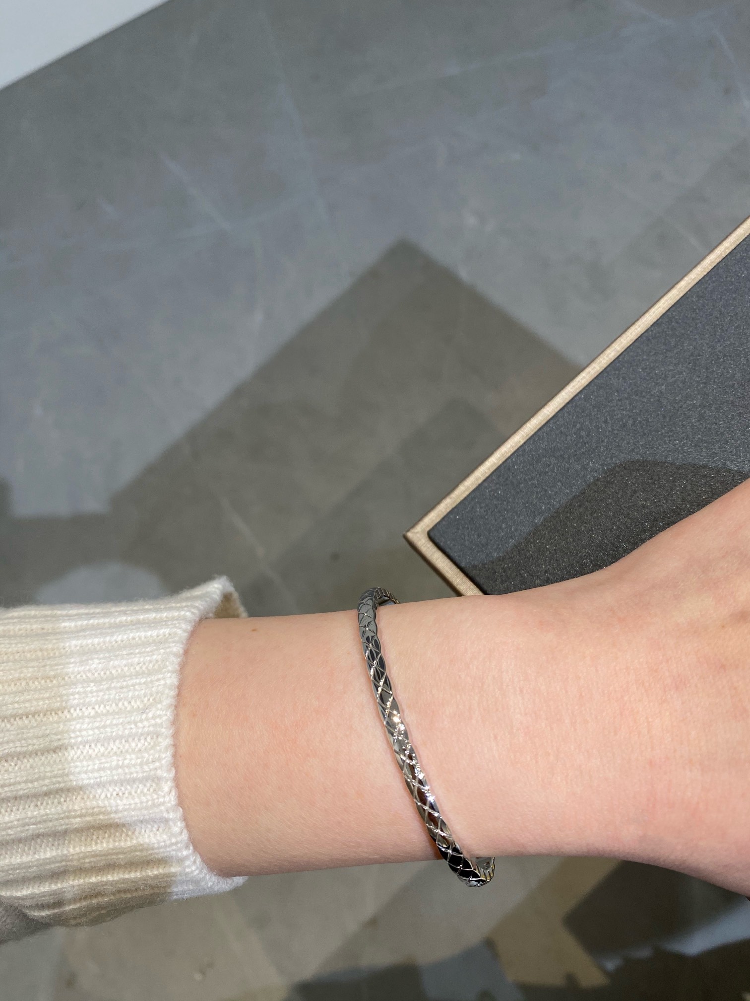 Chanel Coco Crush Open Cuff Bangle Bracelet - Best Replica Jewelry™