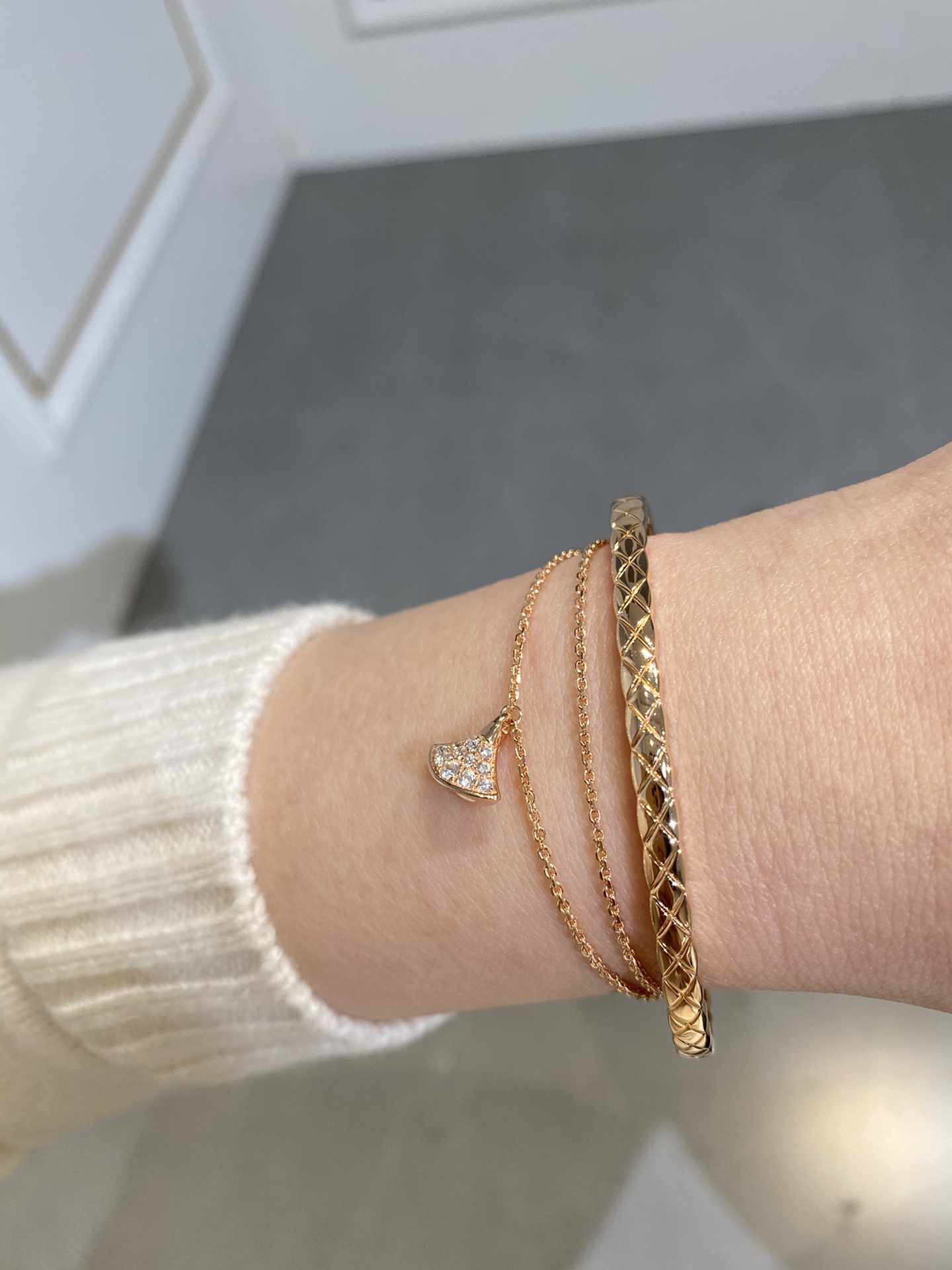 Chanel Coco Crush Open Cuff Bangle Bracelet - Best Replica Jewelry™