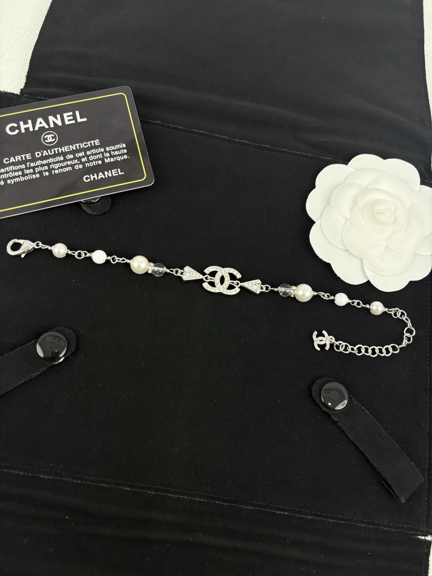 Chanel Diamond Paved Triangle Bracelet - Best Replica Jewelry™