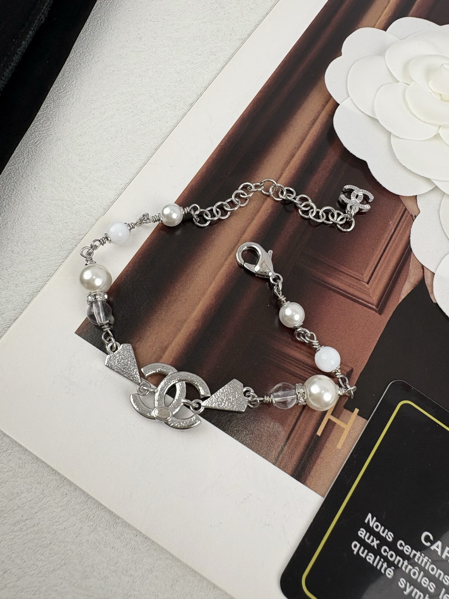 Chanel Diamond Paved Triangle Bracelet - Best Replica Jewelry™