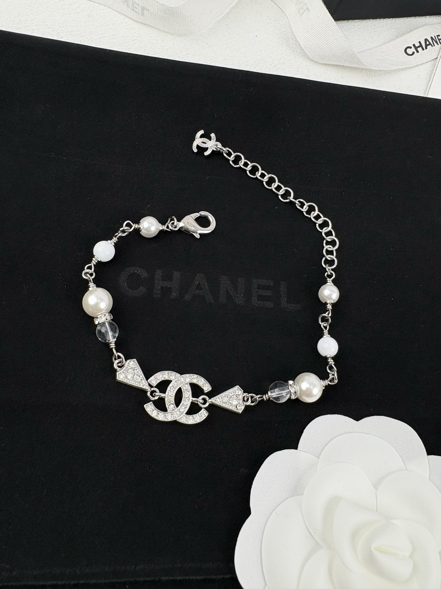 Chanel Diamond Paved Triangle Bracelet - Best Replica Jewelry™