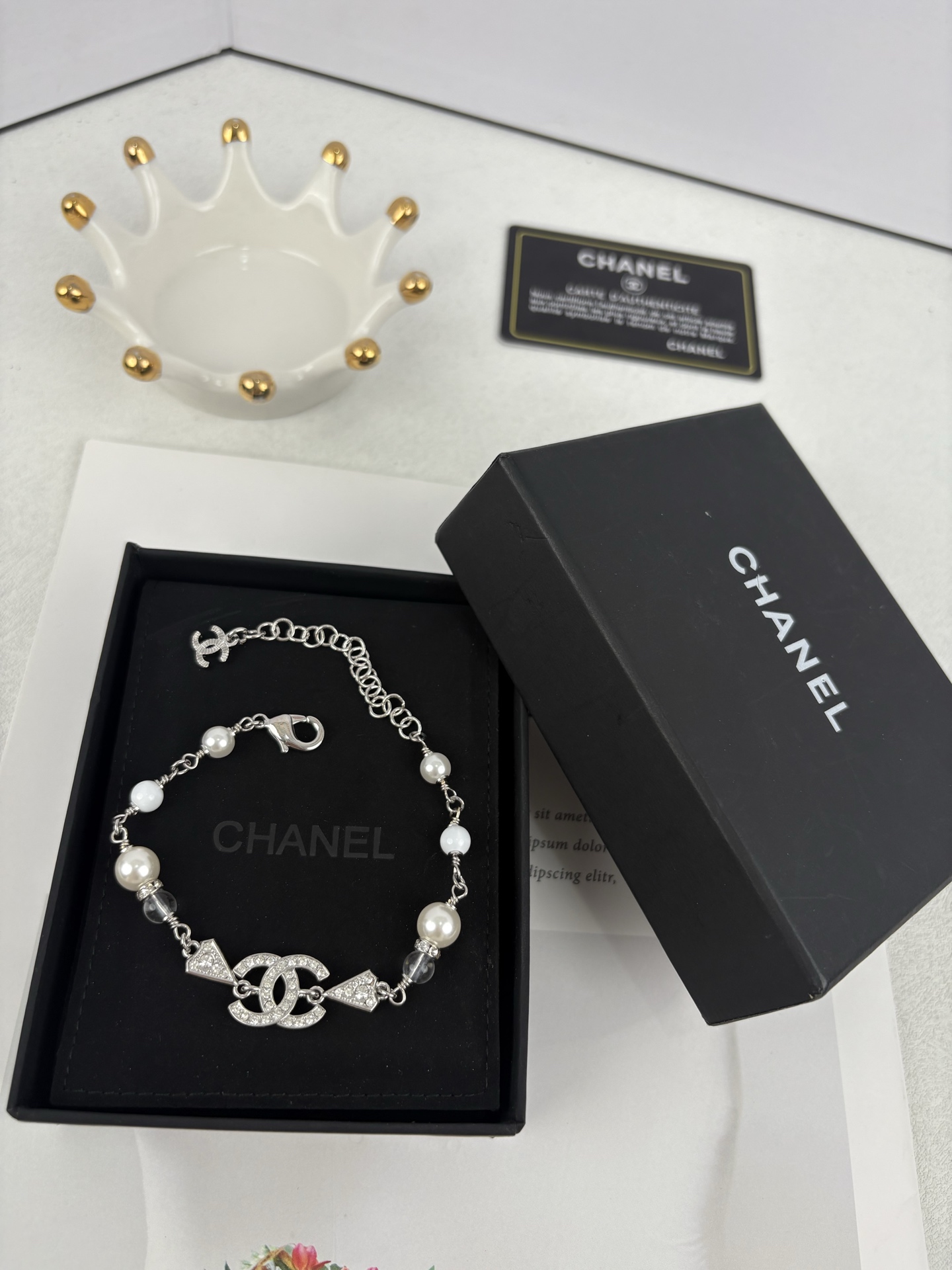 Chanel Diamond Paved Triangle Bracelet - Best Replica Jewelry™