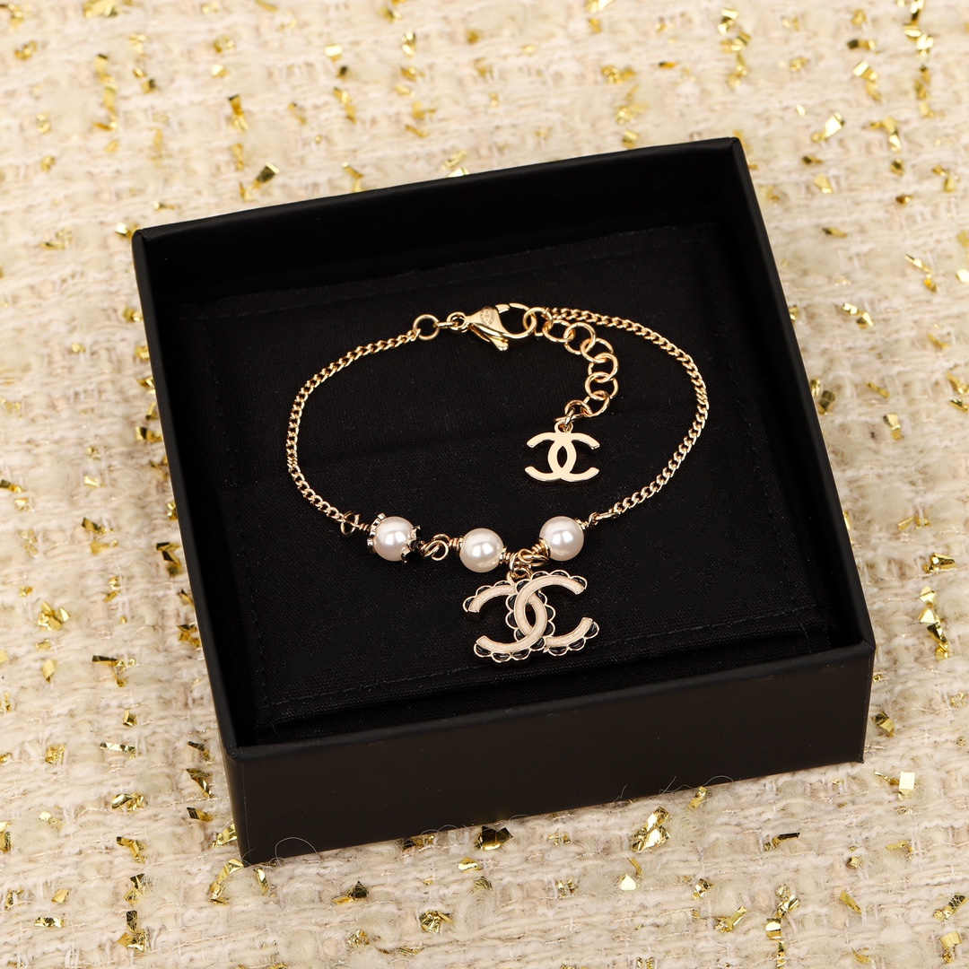 Chanel Black Lace CC Bracelet - Best Replica Jewelry™