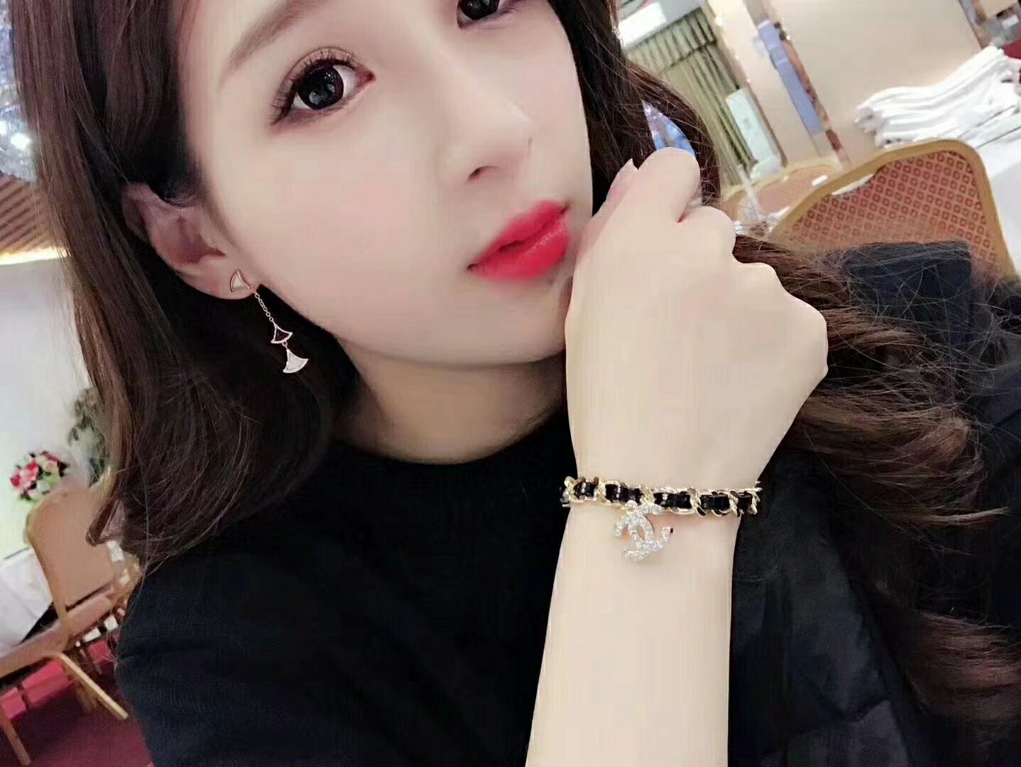 Chanel Leather Woven O Chain Bracelet Choker Necklace - Best Replica Jewelry™