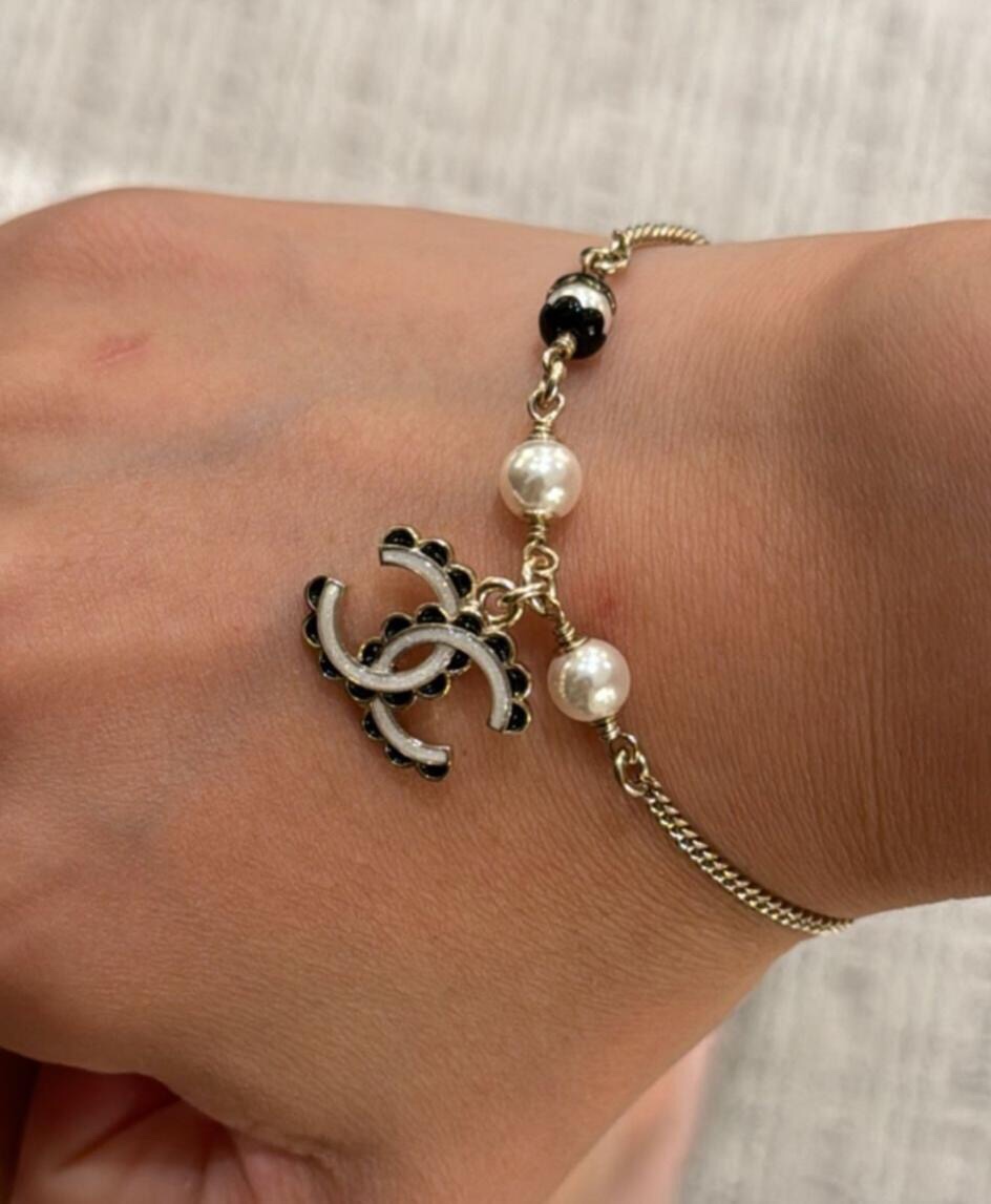 Chanel Black Lace CC Bracelet - Best Replica Jewelry™