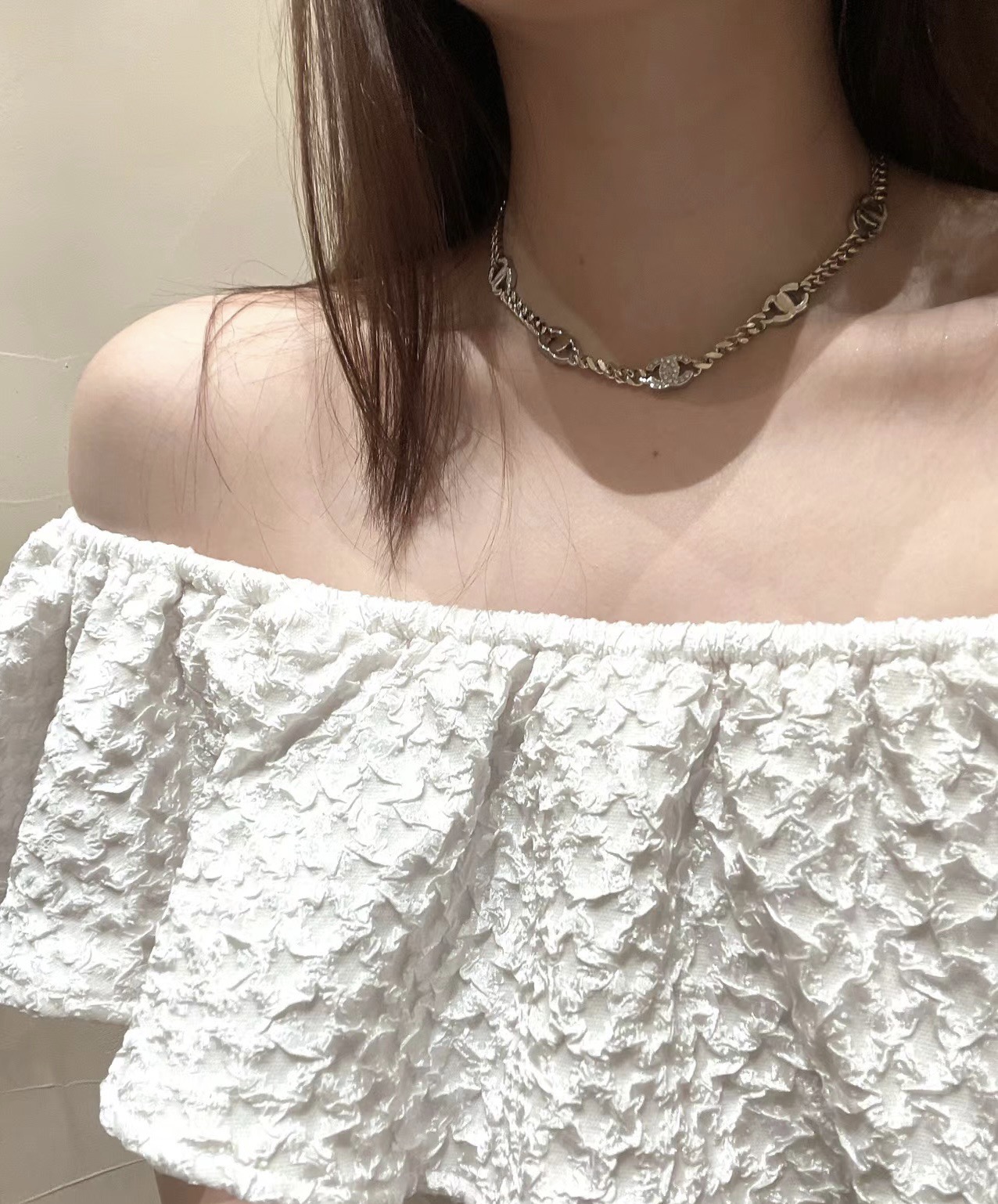 Chanel Classic Flat O Chain Bracelet Choker Necklace - Best Replica Jewelry™