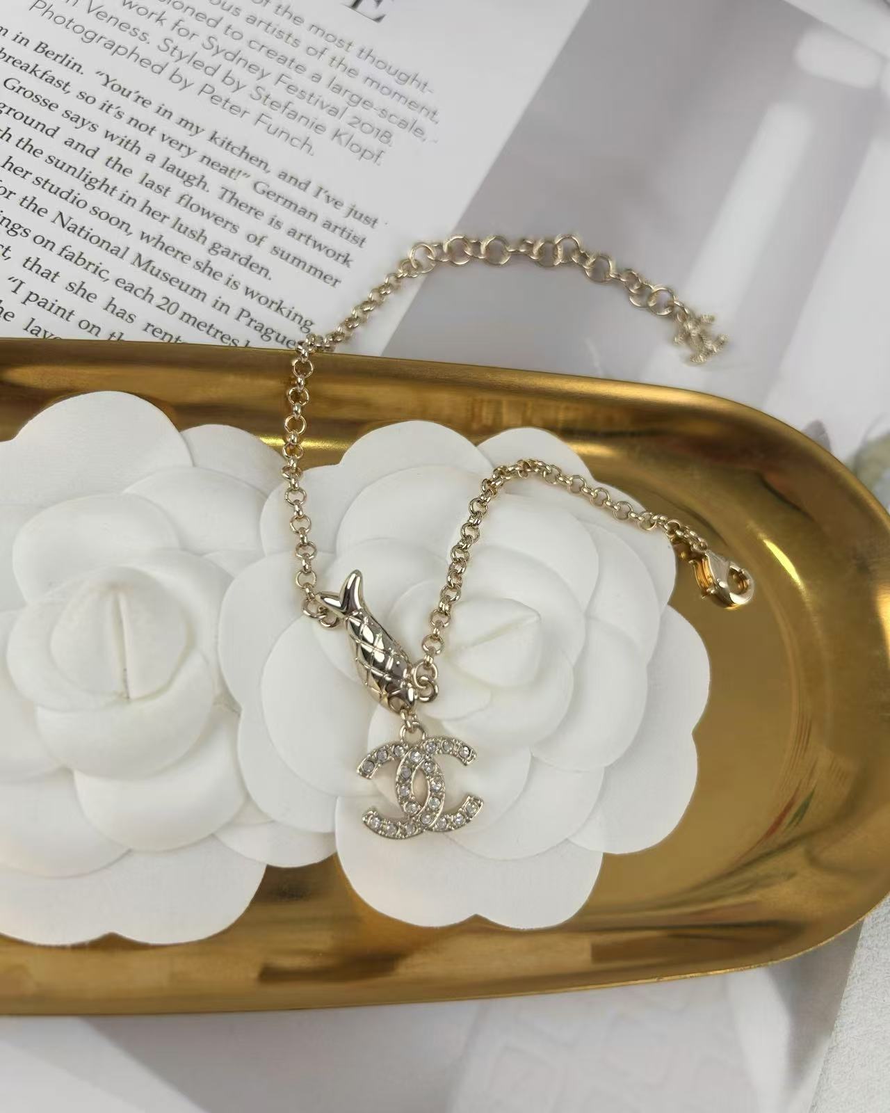 Chanel Light Gold Fish Bracelet - Best Replica Jewelry™