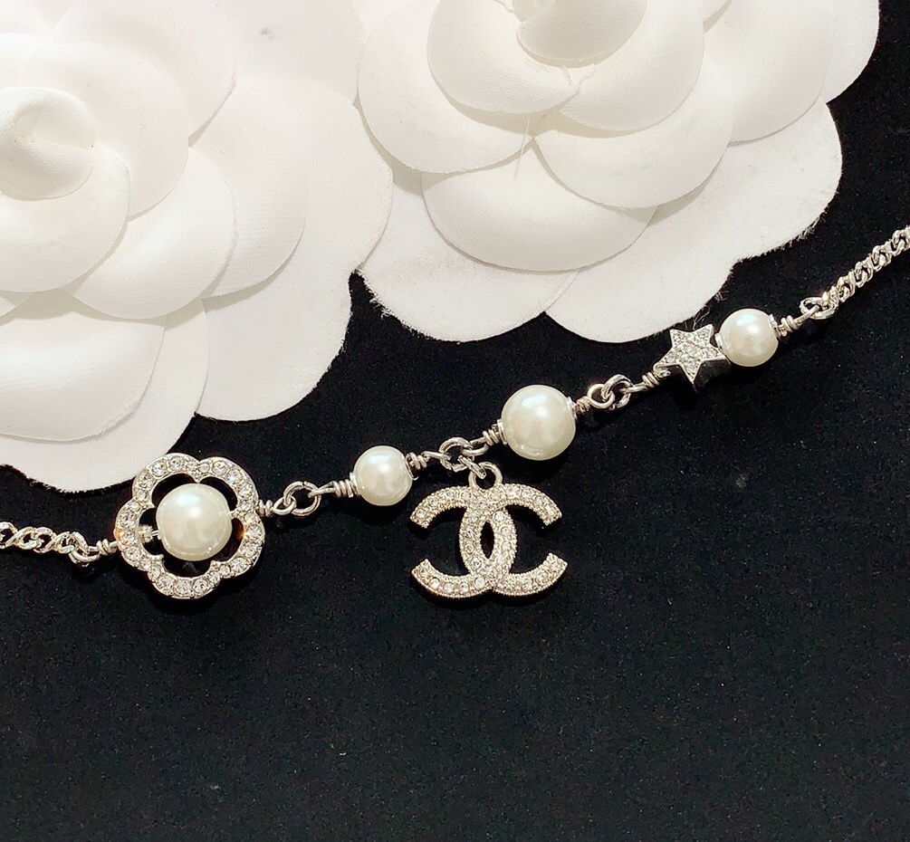 Chanel Flower Enhancer Pearl Bracelet Earrings Necklace - Best Replica Jewelry™