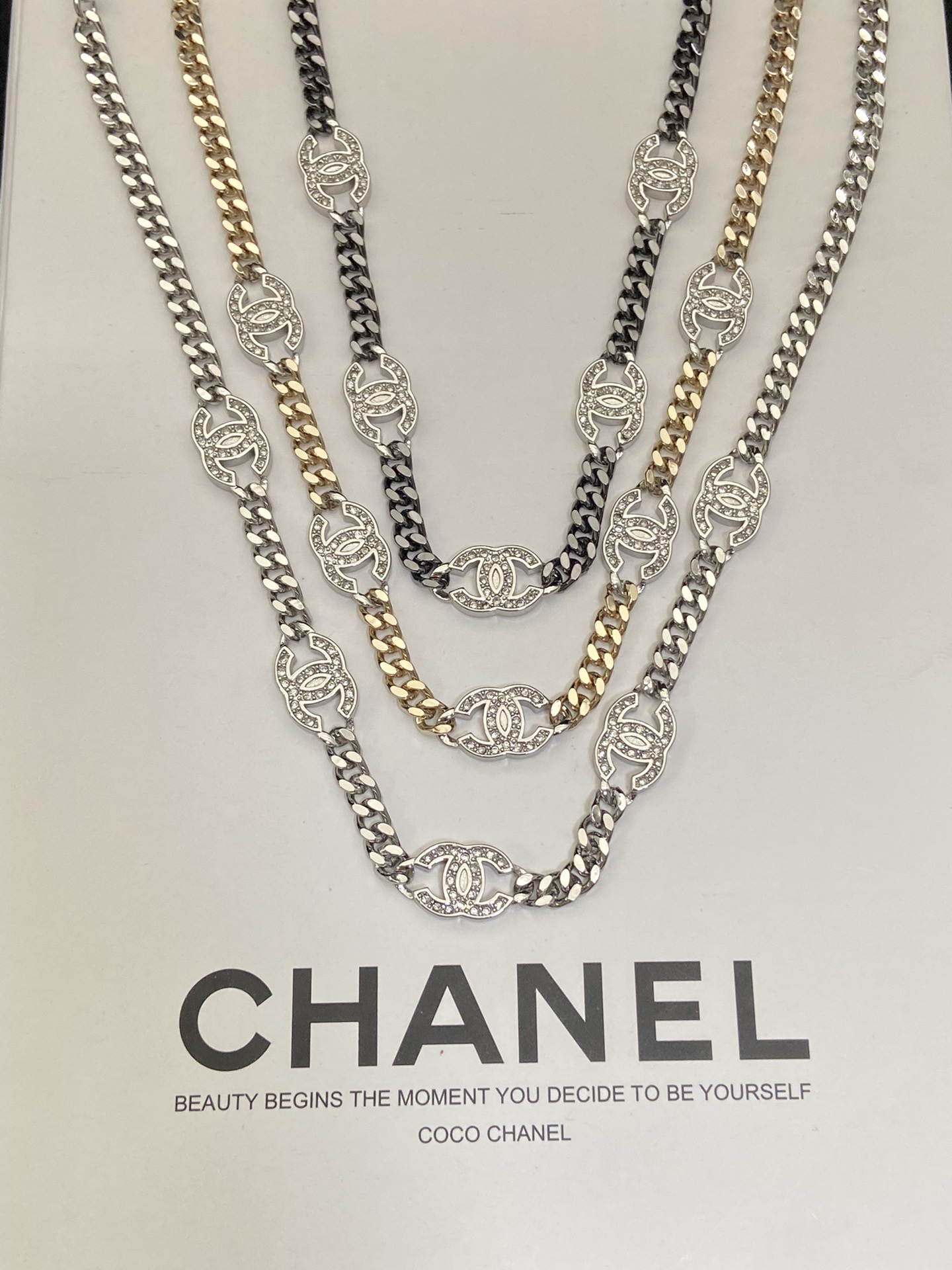 Chanel Classic Flat O Chain Bracelet Choker Necklace - Best Replica Jewelry™