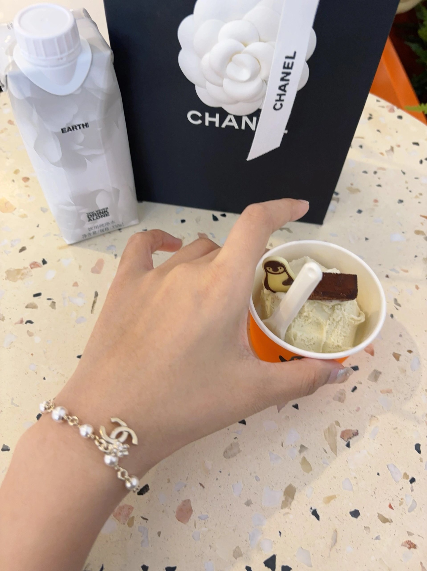 Chanel Light Gold Chain Little Flower CC Bracelet - Best Replica Jewelry™