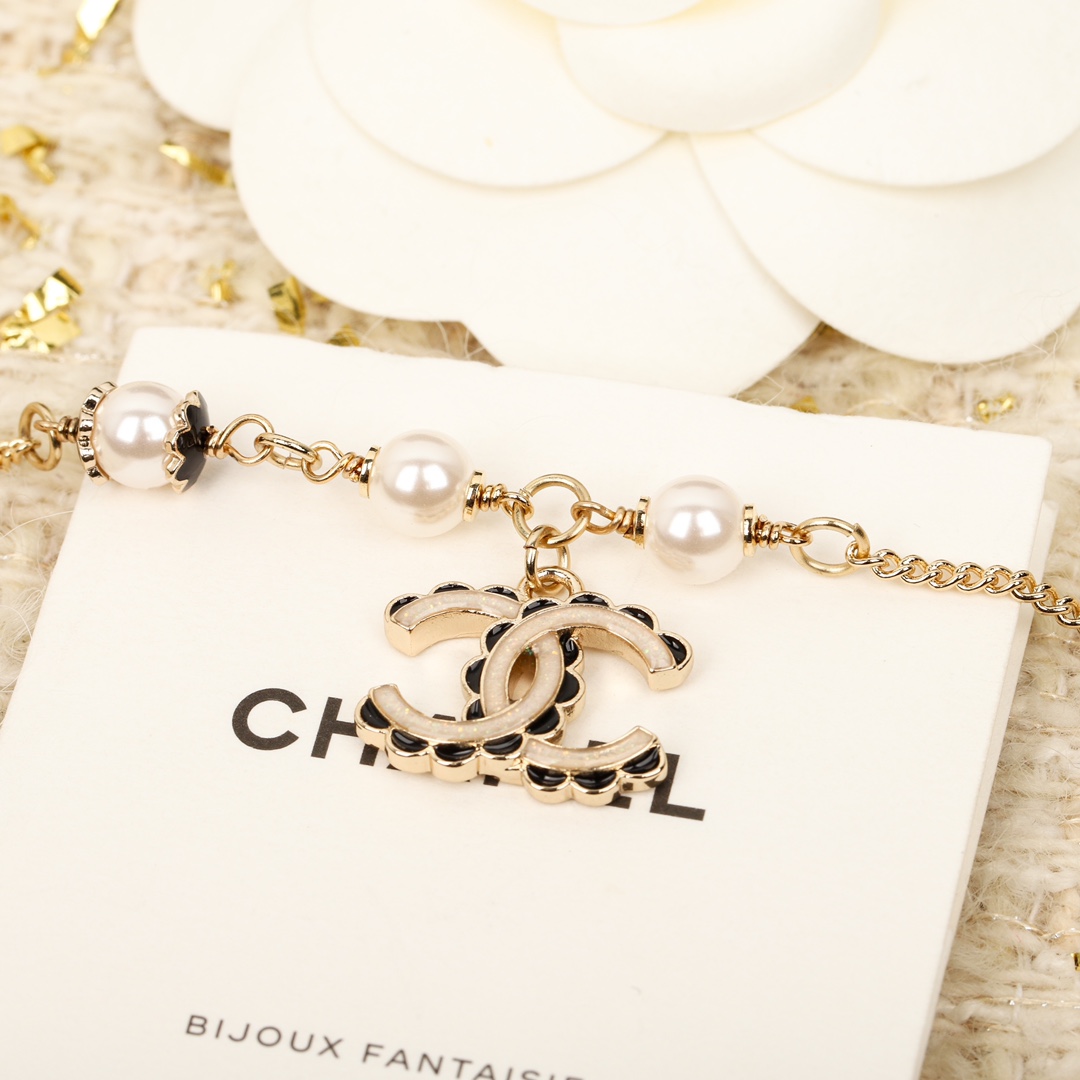 Chanel Black Lace CC Bracelet - Best Replica Jewelry™