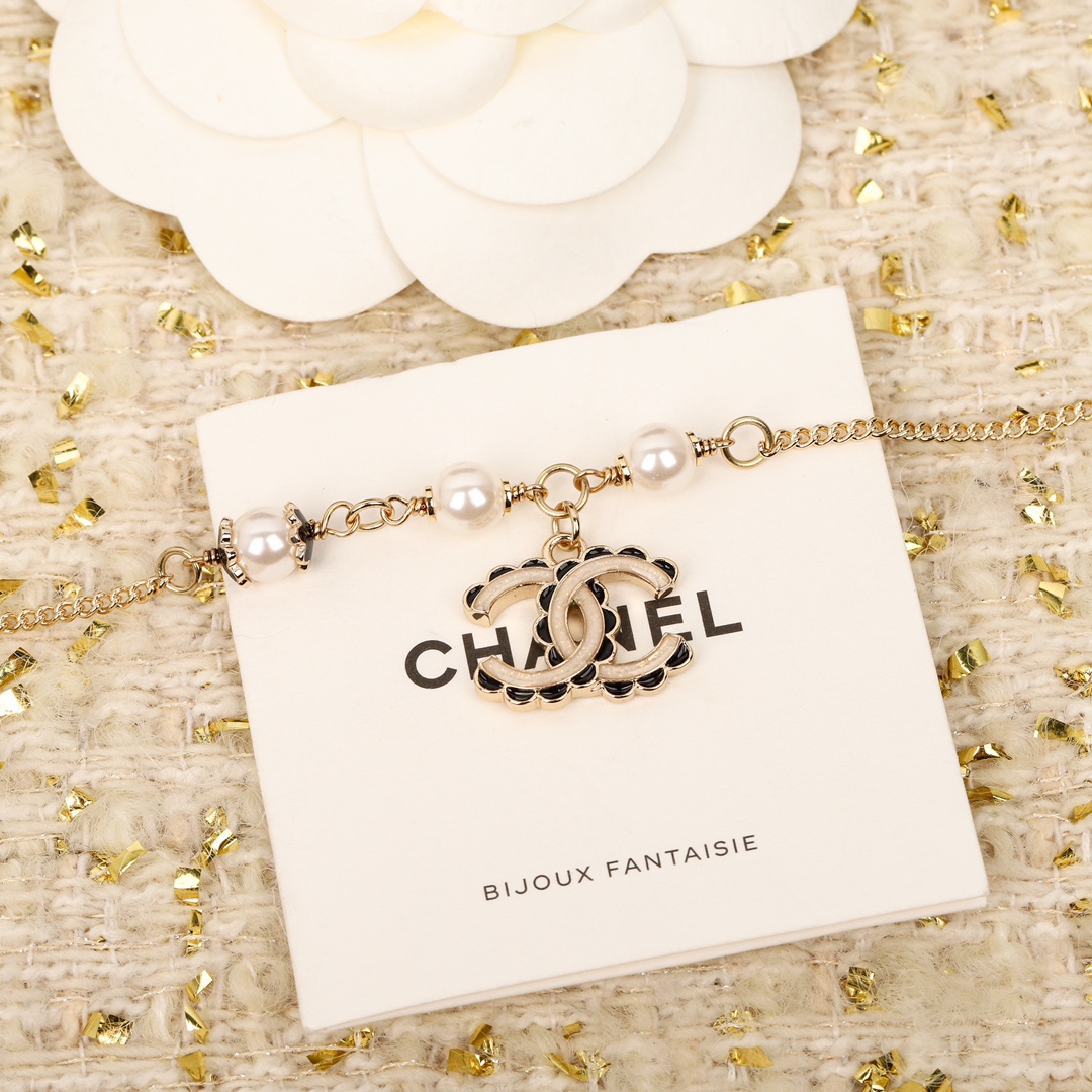 Chanel Black Lace CC Bracelet - Best Replica Jewelry™