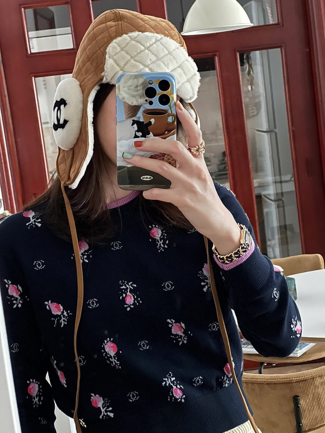 Chanel Wide Hollow Ear of Wheat Ring - Best Replica Jewelry™