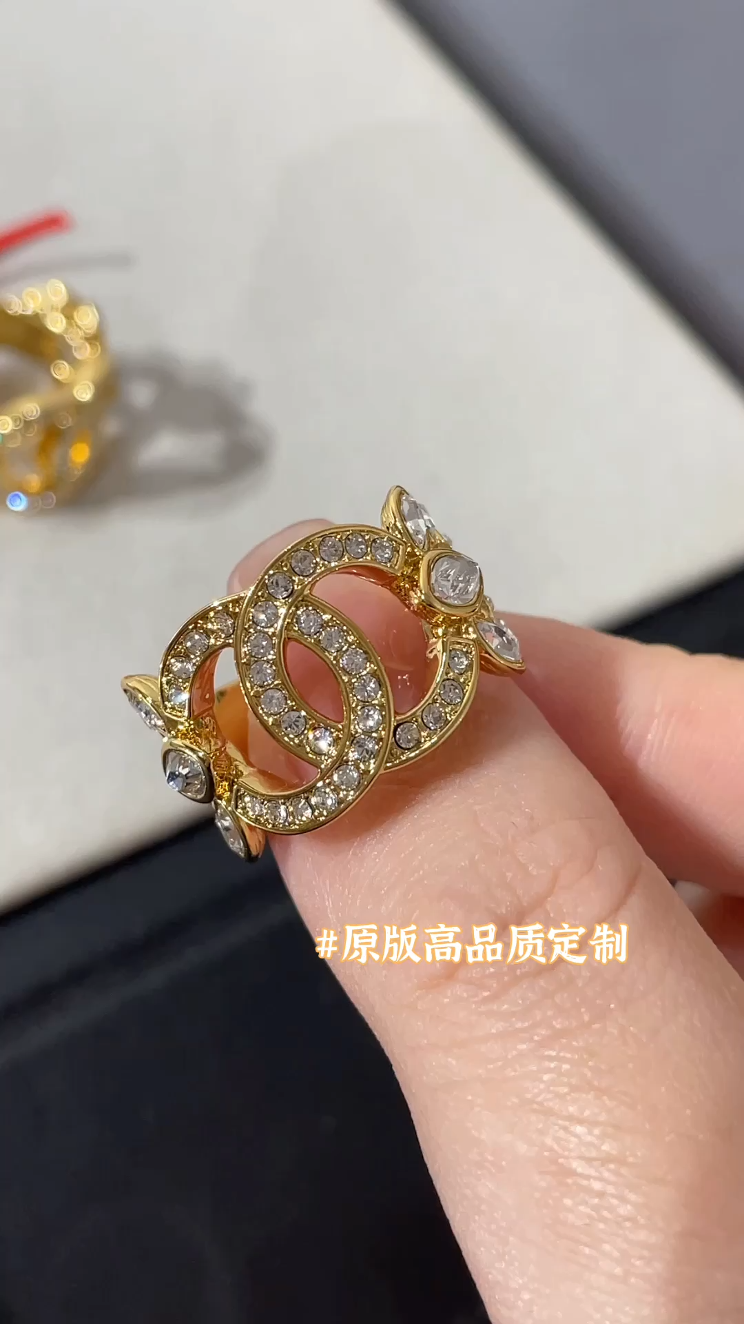 Chanel Wide Hollow Ear of Wheat Ring - Best Replica Jewelry™