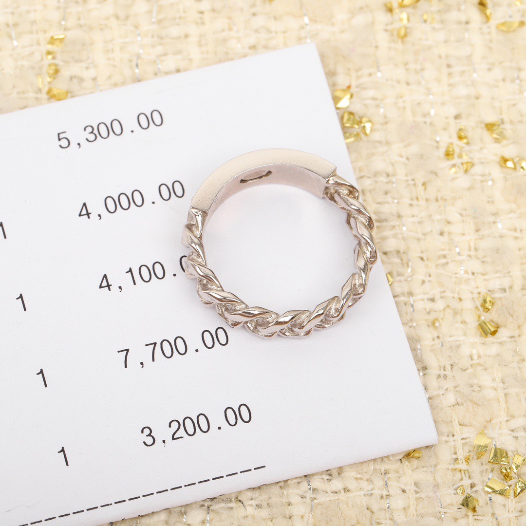 Chanel Monogram Silver Ring - Best Replica Jewelry™