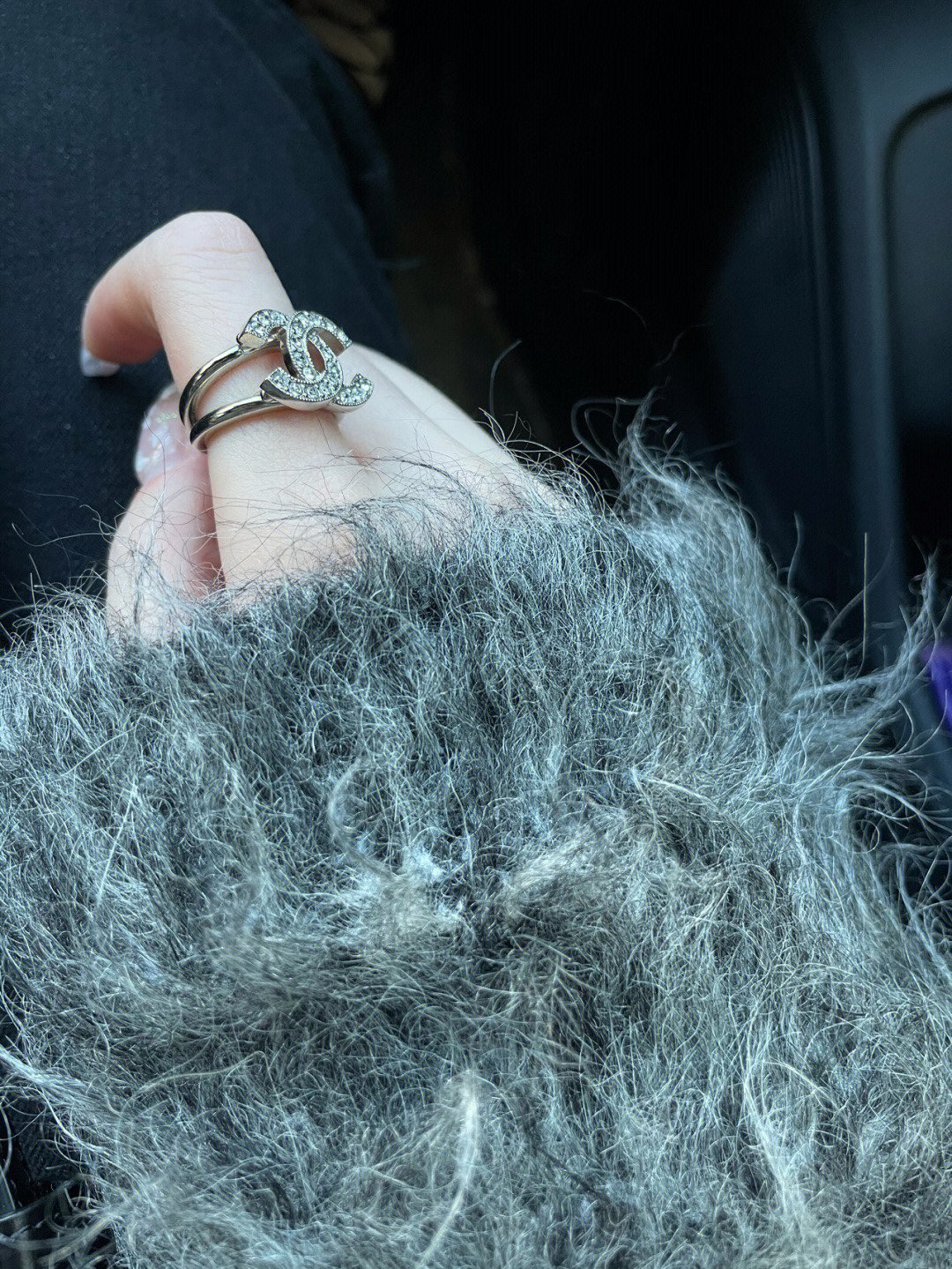 Chanel Silver Diamond Paved Coco Ring - Best Replica Jewelry™