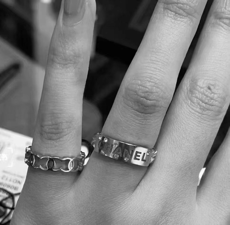 Chanel Monogram Silver Ring - Best Replica Jewelry™