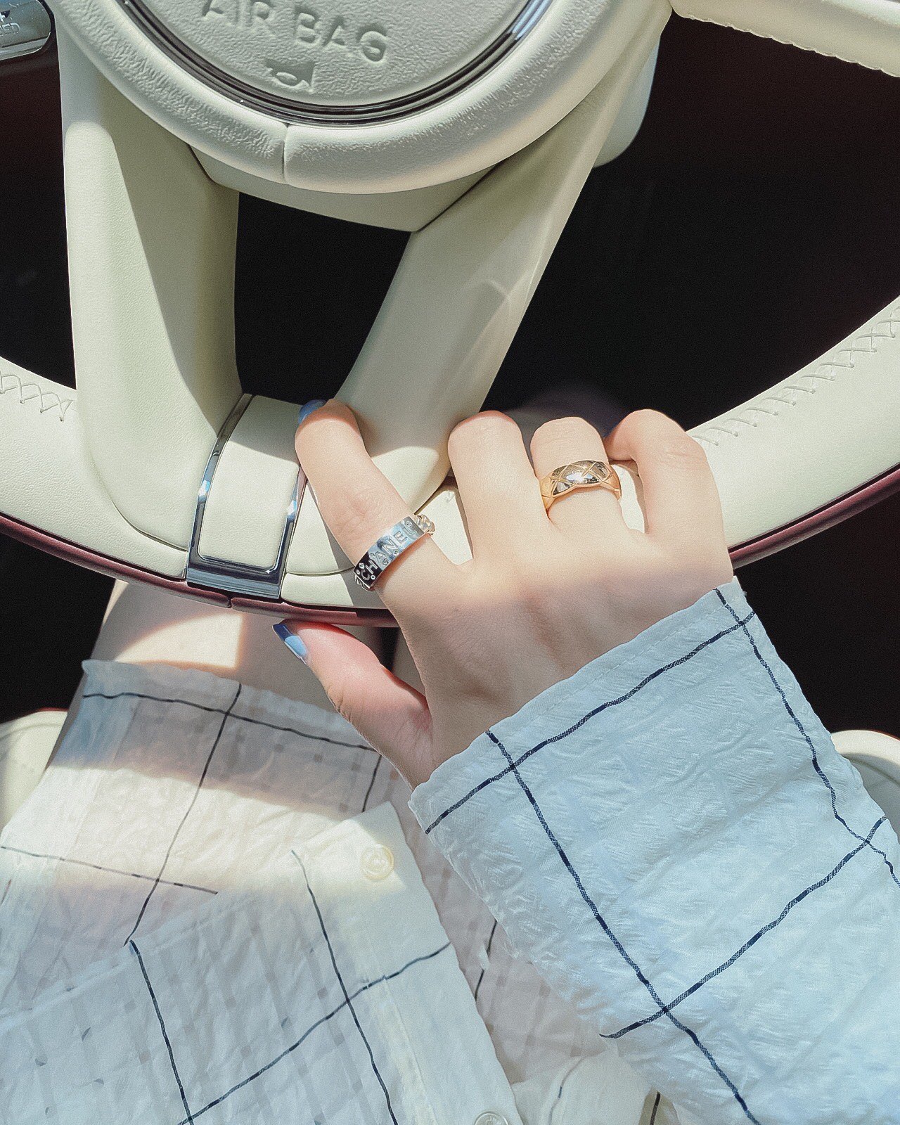 Chanel Monogram Silver Ring - Best Replica Jewelry™