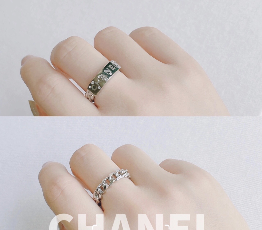 Chanel Monogram Silver Ring - Best Replica Jewelry™