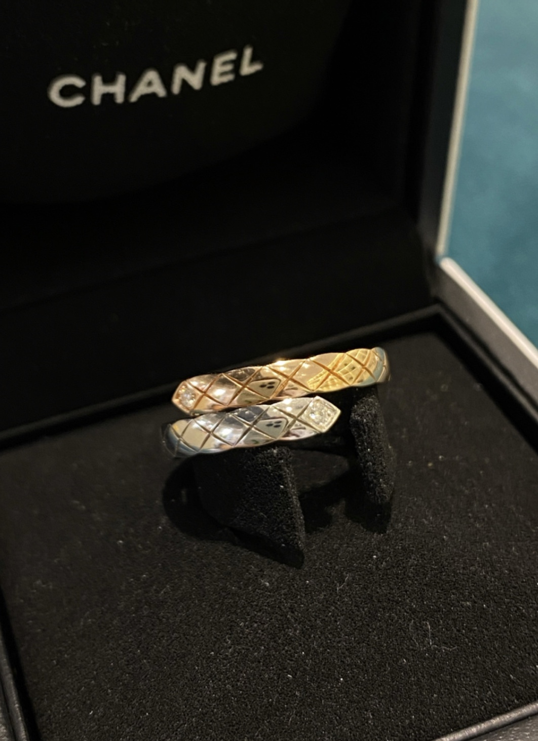 Chanel Mixed Color Coco Crush Toi et Moi Ring - Small Version - Best Replica Jewelry™