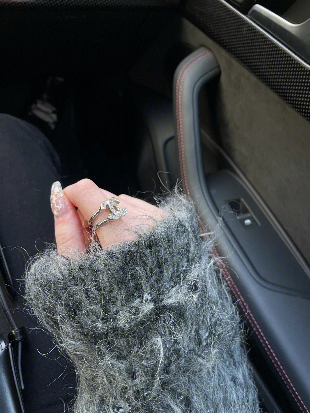 Chanel Silver Diamond Paved Coco Ring - Best Replica Jewelry™