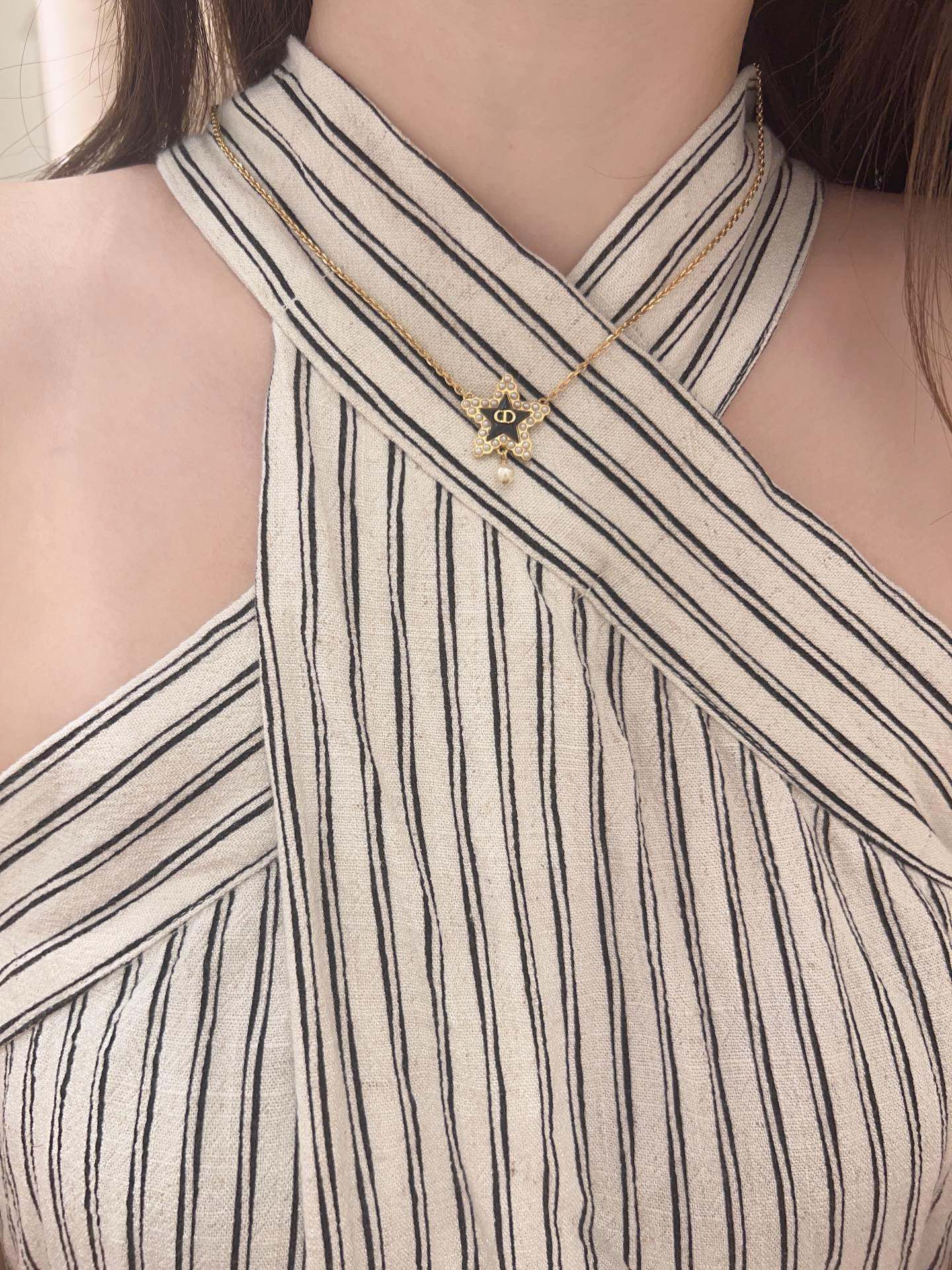 Dior Black Star Pendant Necklace - Best Replica Jewelry™