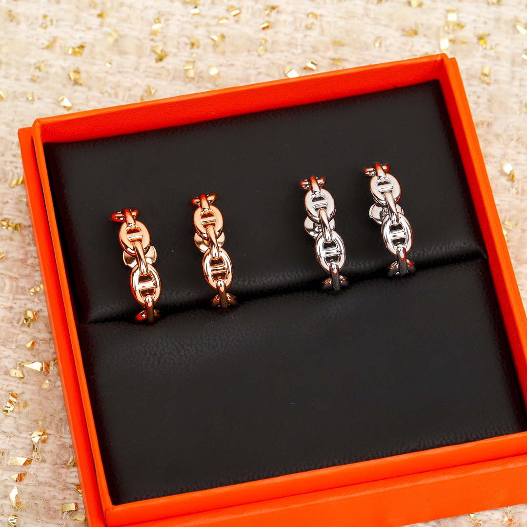 Hermes Pig Nose Half Hoop Earrings - Best Replica Jewelry™