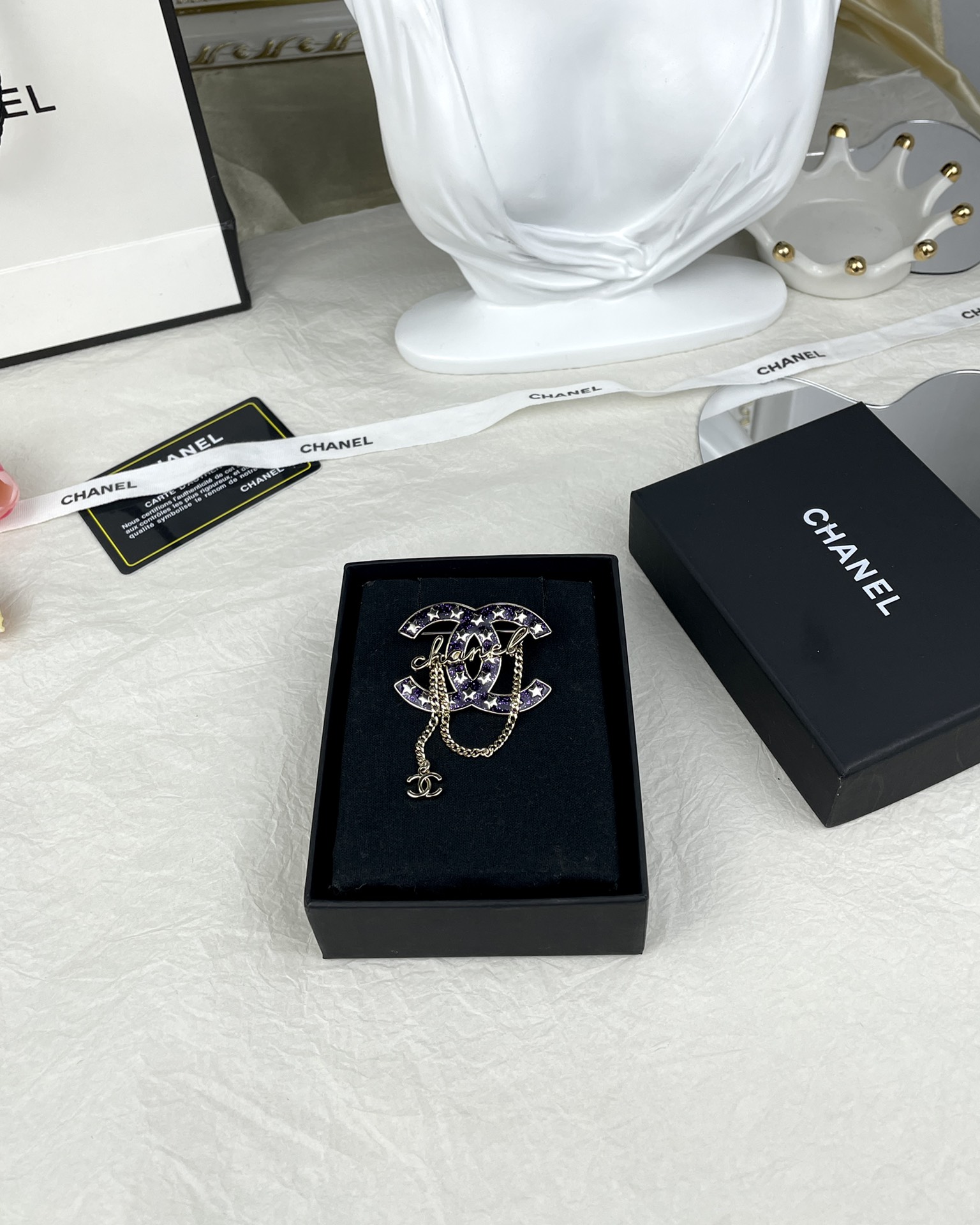 Chanel Star Enamel Coco Brooch Earrings - Best Replica Jewelry™