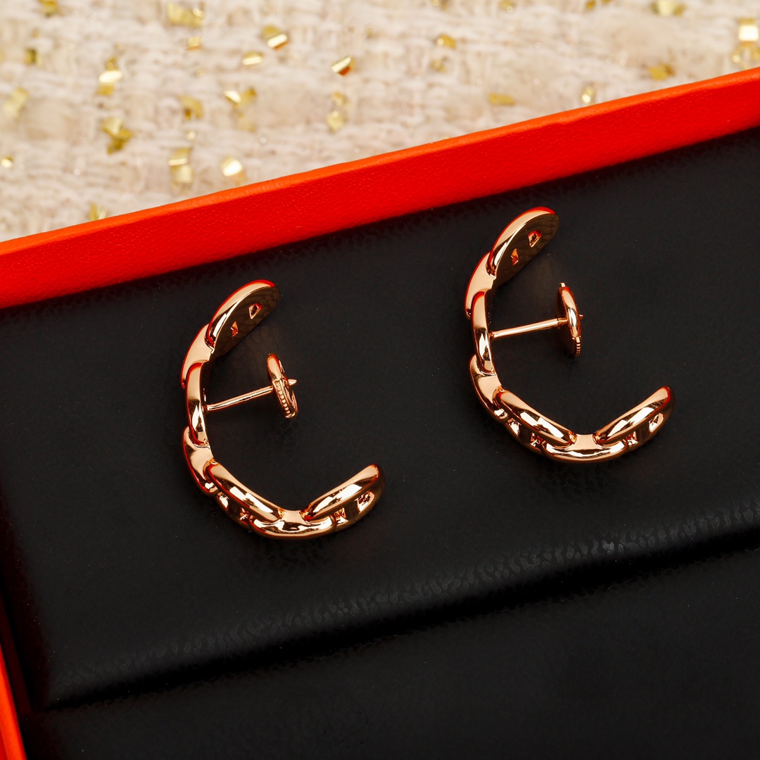 Hermes Pig Nose Half Hoop Earrings - Best Replica Jewelry™
