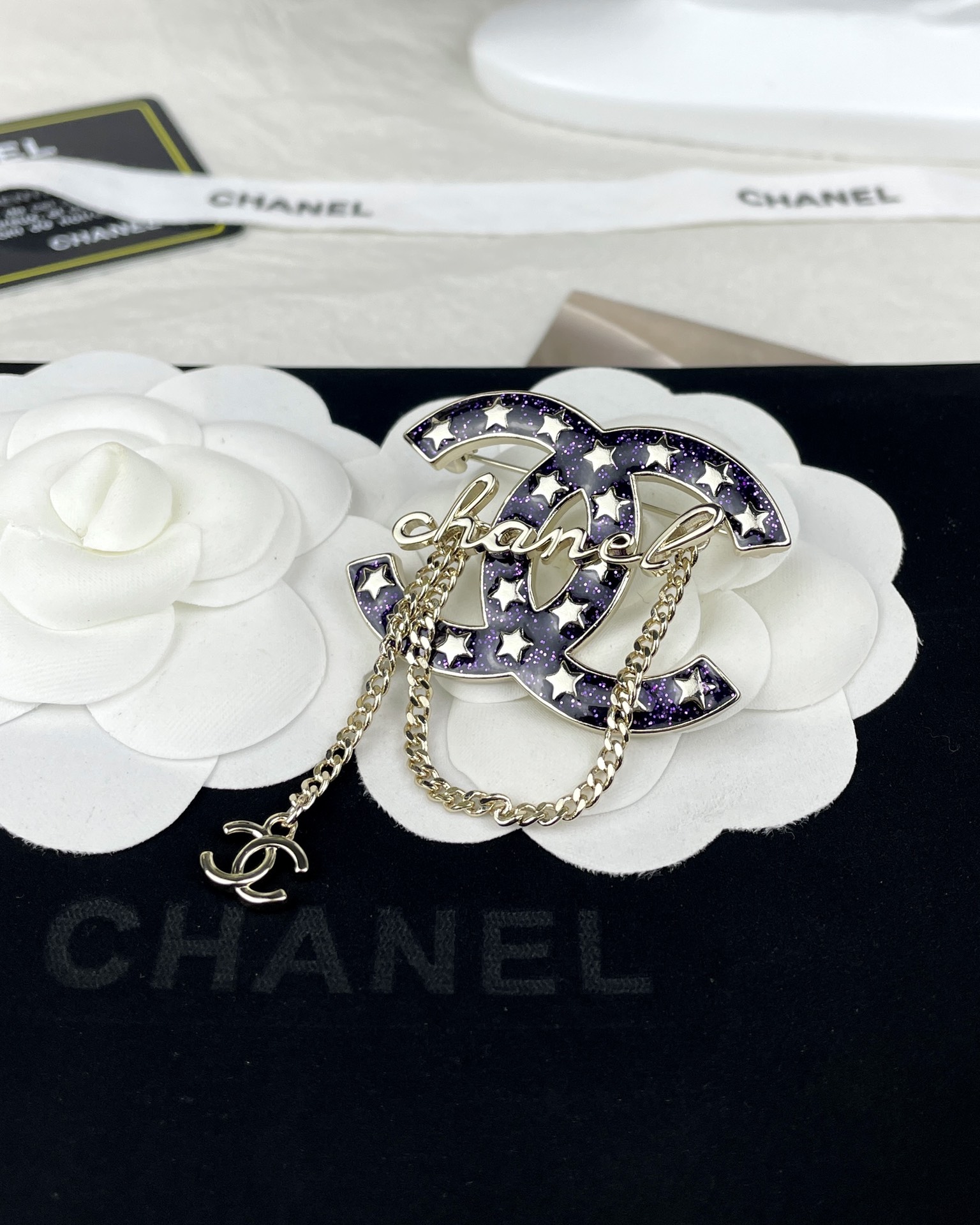 Chanel Star Enamel Coco Brooch Earrings - Best Replica Jewelry™