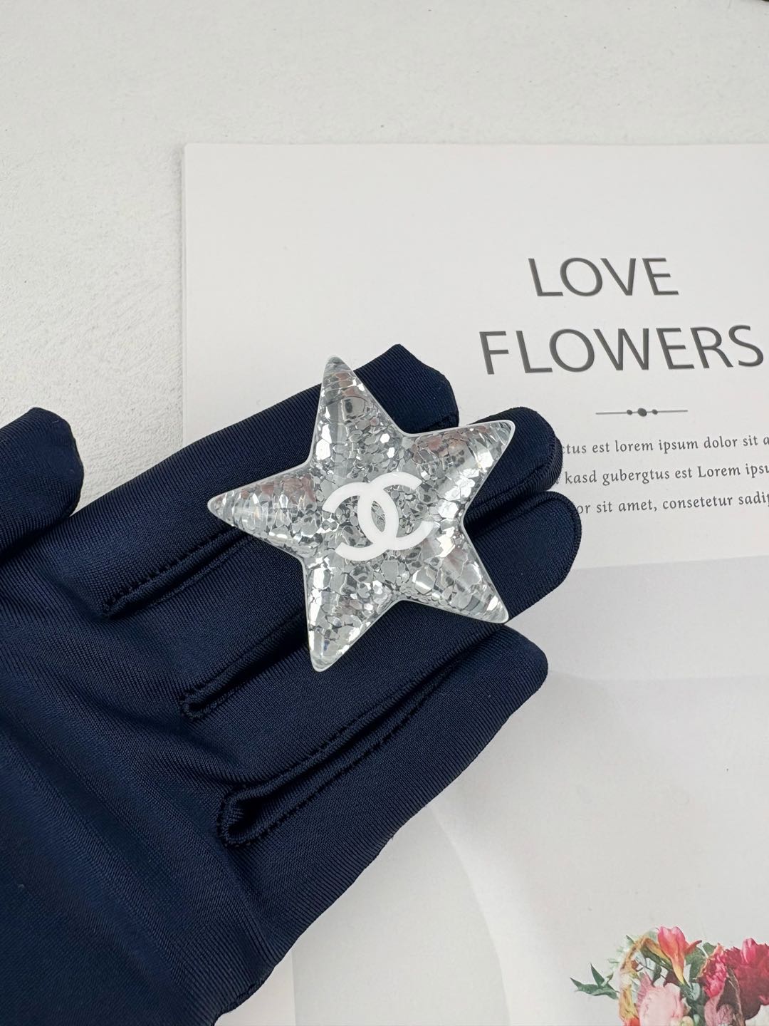 Chanel Silver Star Brooch - Best Replica Jewelry™