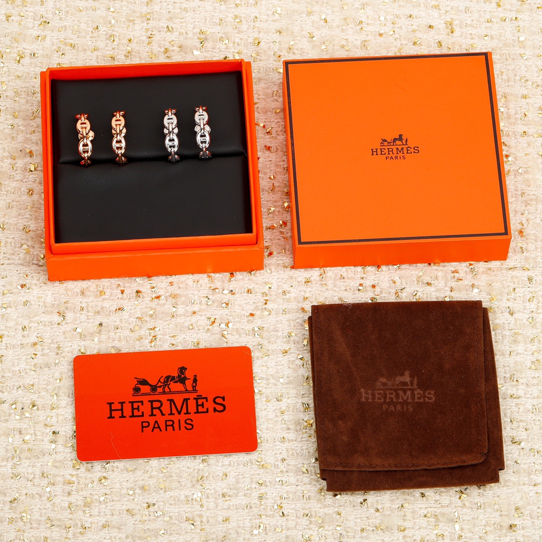 Hermes Pig Nose Half Hoop Earrings - Best Replica Jewelry™