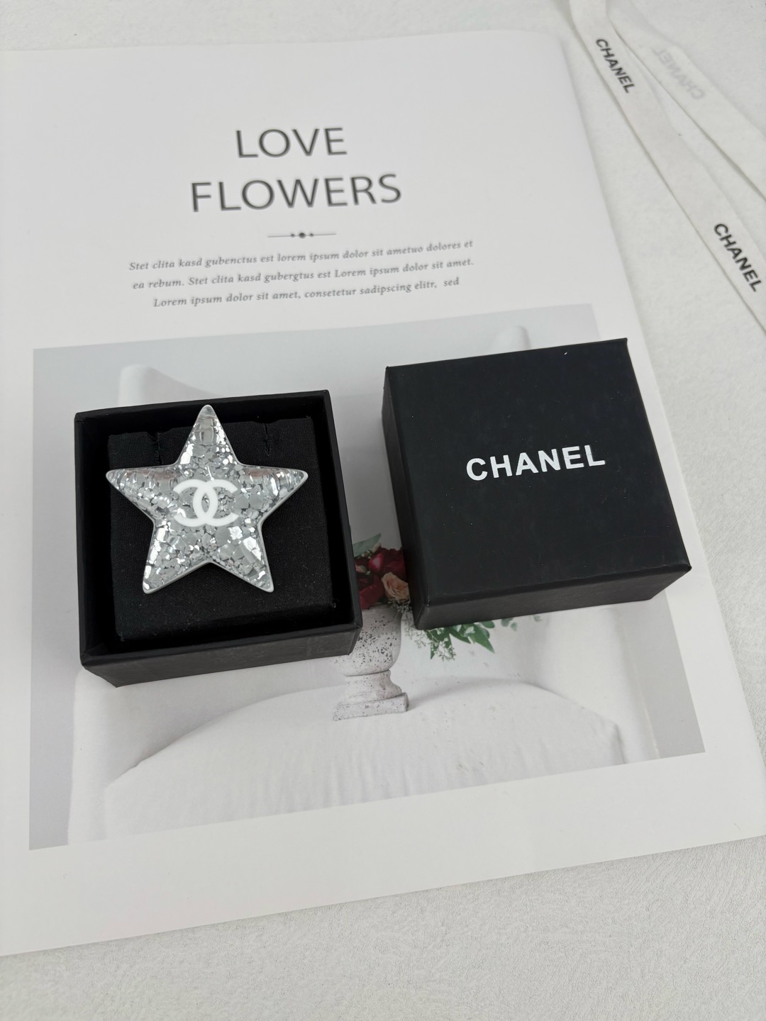 Chanel Silver Star Brooch - Best Replica Jewelry™