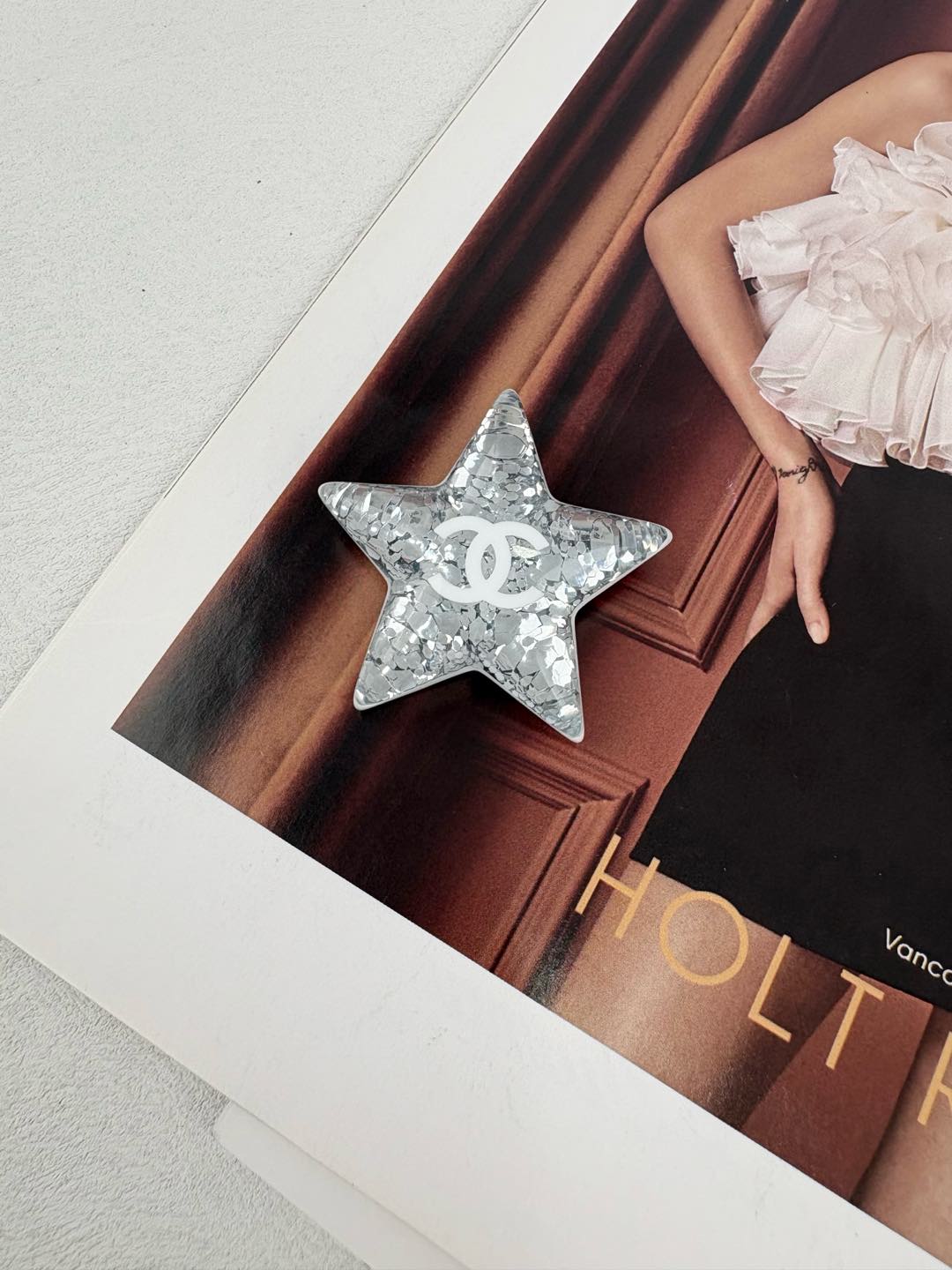 Chanel Silver Star Brooch - Best Replica Jewelry™