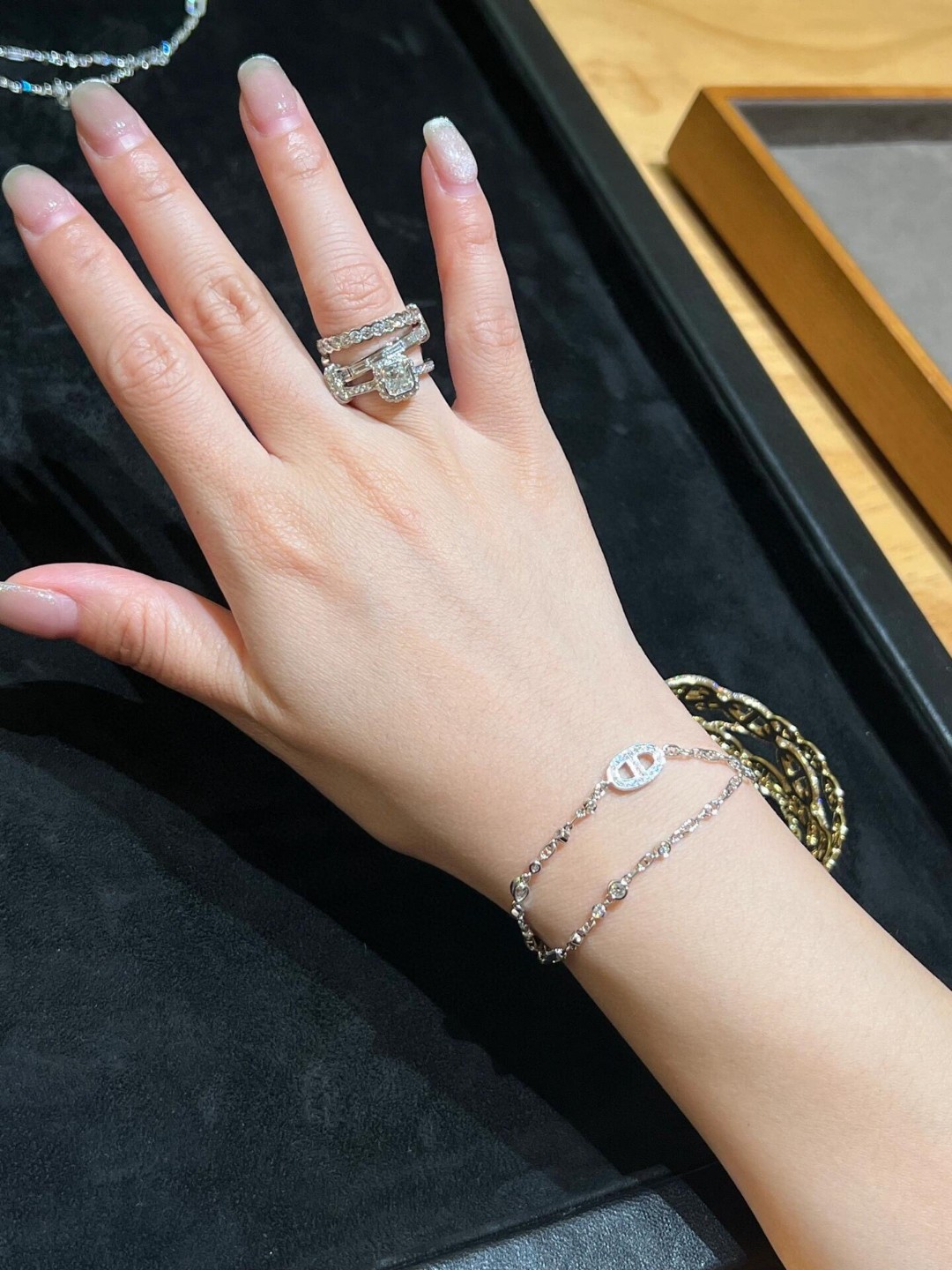 Hermes OT Clasp Two Layers Pig Nose Silver Bracelet - Best Replica Jewelry™