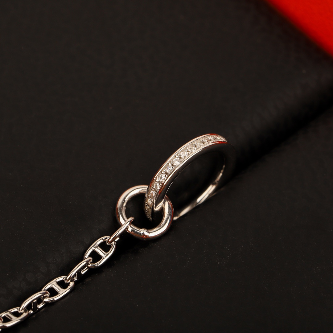 Hermes OT Clasp Two Layers Pig Nose Silver Bracelet - Best Replica Jewelry™