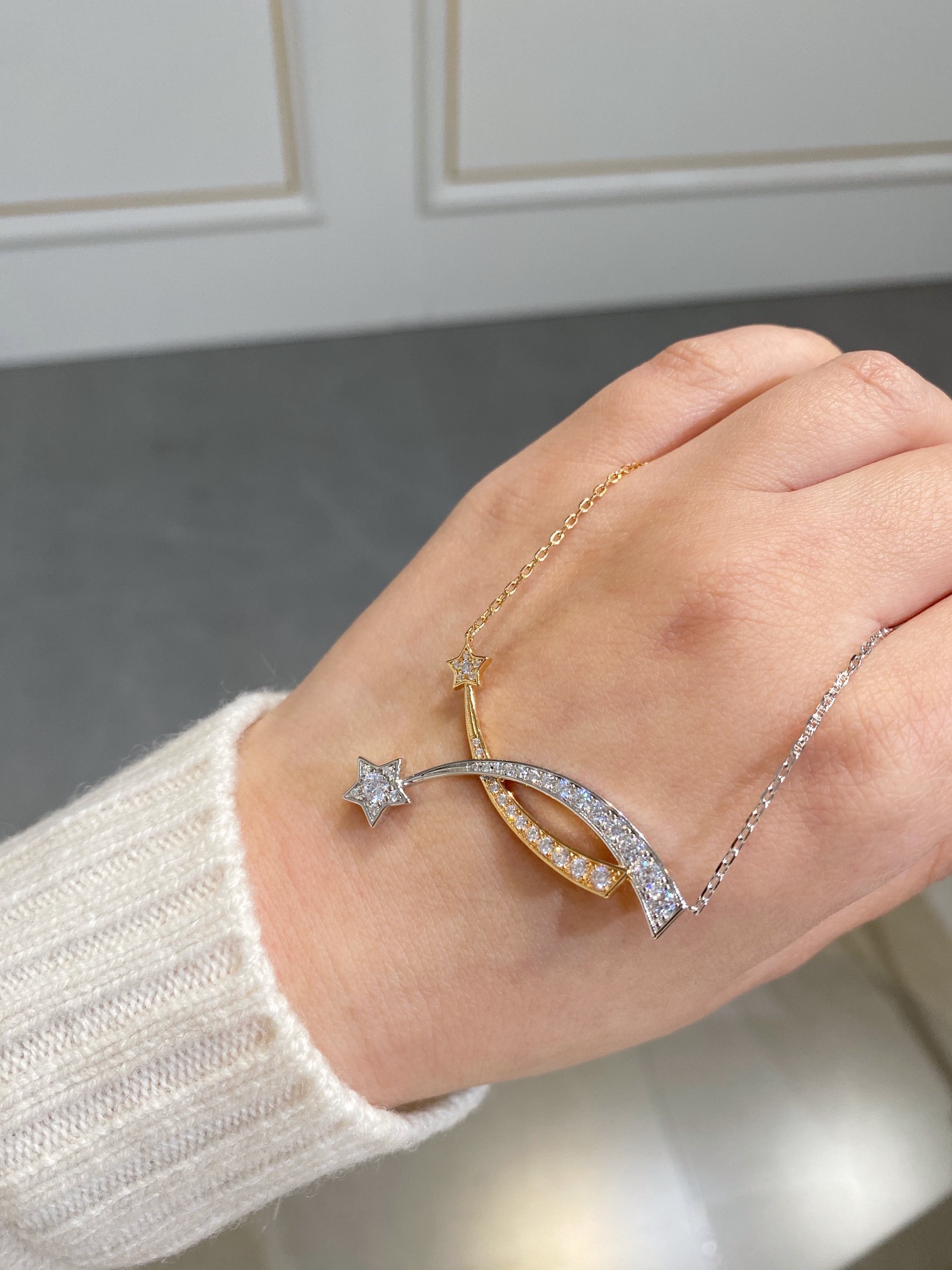 Chanel Mixed Metal Colors Comete Necklace - Best Replica Jewelry™