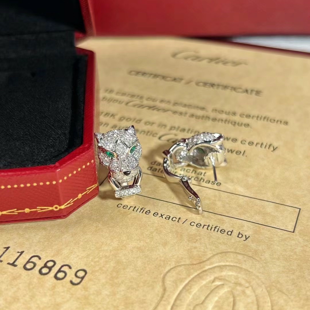 Cartier Unisex Men Leopard Head Earring - Best Replica Jewelry™