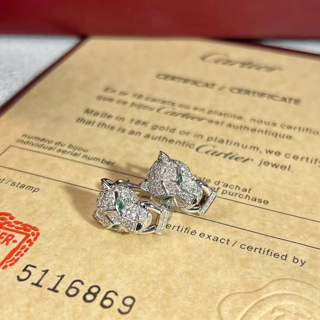 Cartier Unisex Men Leopard Head Earring - Best Replica Jewelry™