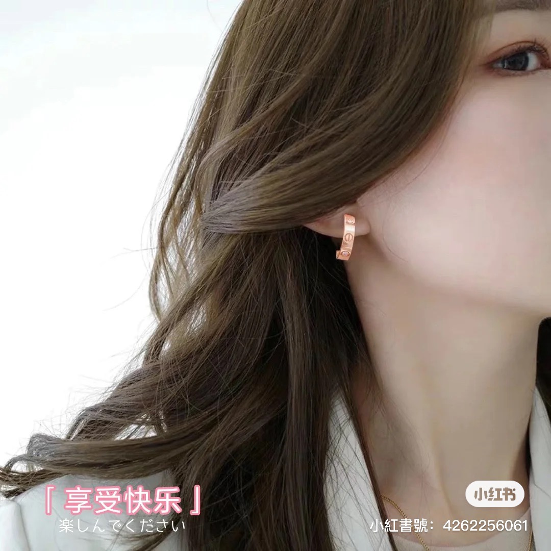 Cartier Diamond Paved LOVE Half Hoop Earrings - Best Replica Jewelry™