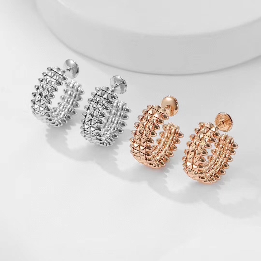 Cartier Clash de Cartier Hoop Earrings, Double Row - Best Replica Jewelry™