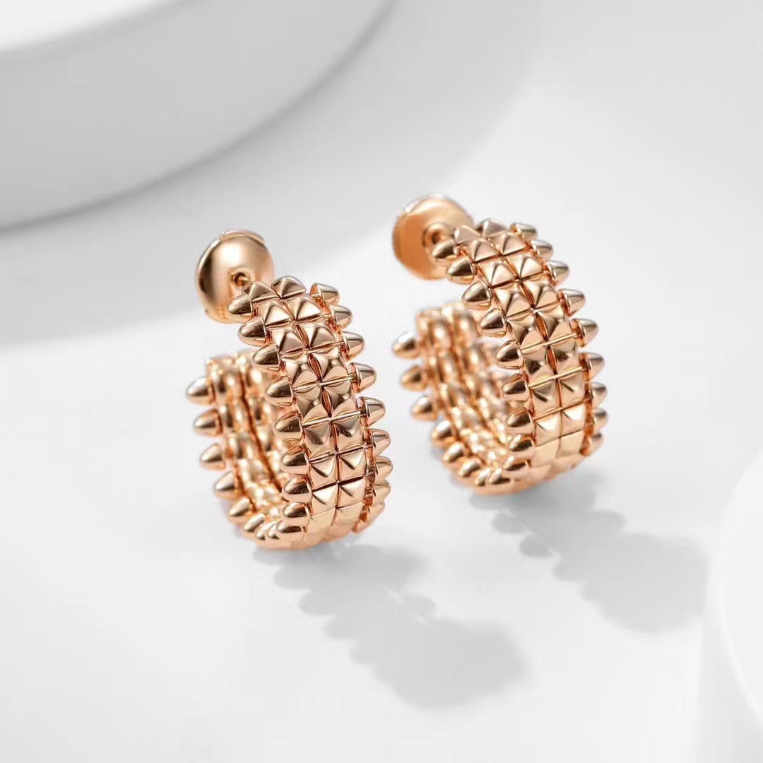 Cartier Clash de Cartier Hoop Earrings, Double Row - Best Replica Jewelry™