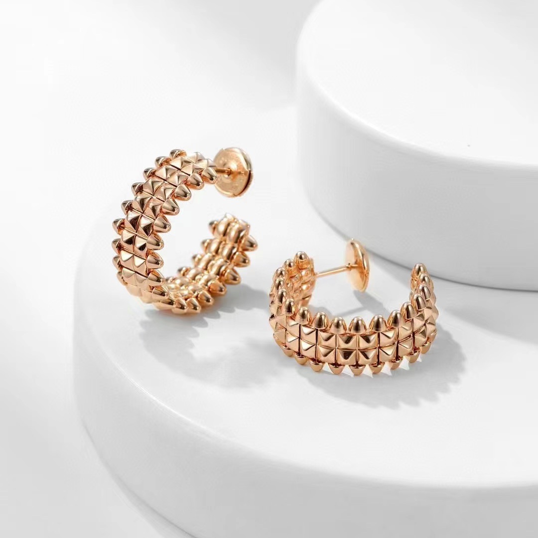 Cartier Clash de Cartier Hoop Earrings, Double Row - Best Replica Jewelry™
