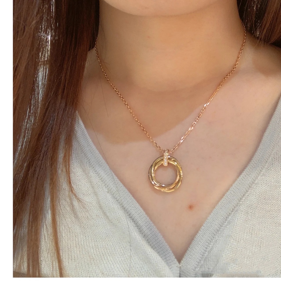 Cartier Mixed Three Metal Color Trinity Necklace - Best Replica Jewelry™