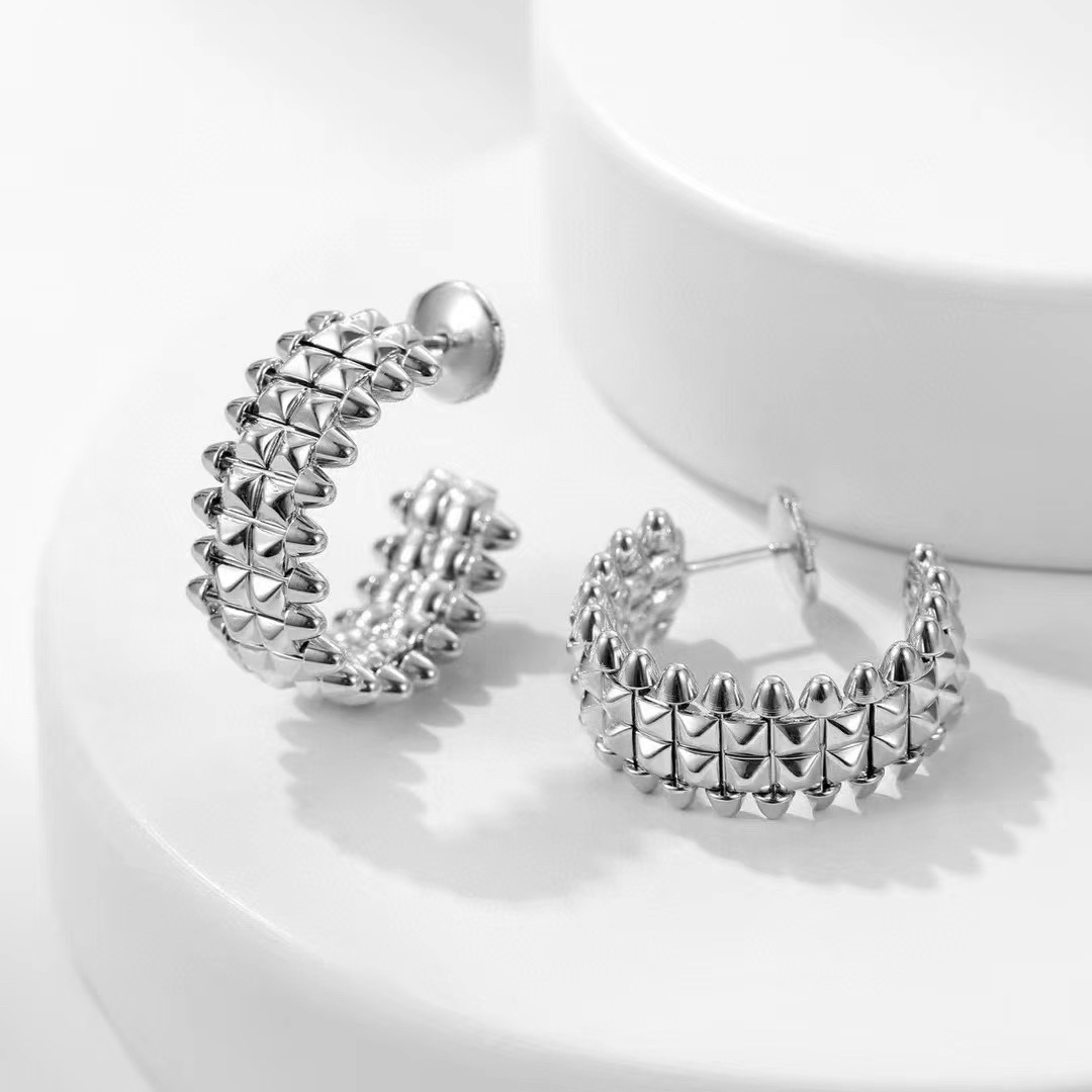 Cartier Clash de Cartier Hoop Earrings, Double Row - Best Replica Jewelry™